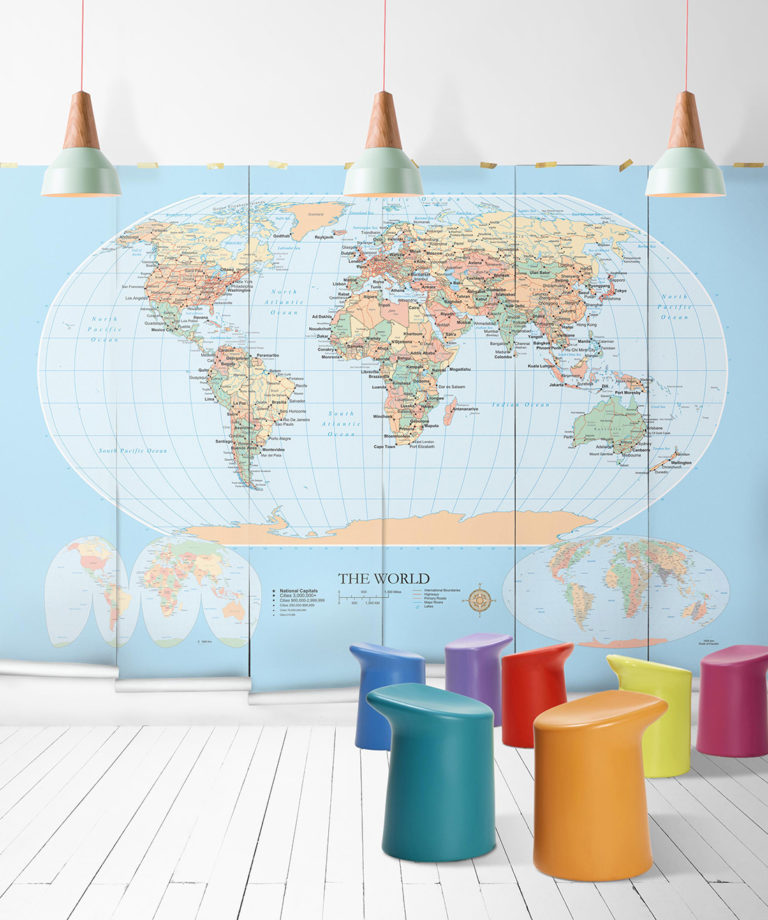 World Map Wall Mural - Milton & King