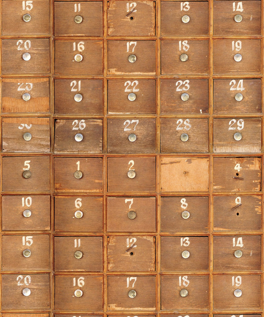 Vintage Drawers Wallpaper • Contemporary Wallpaper • Milton & King UK