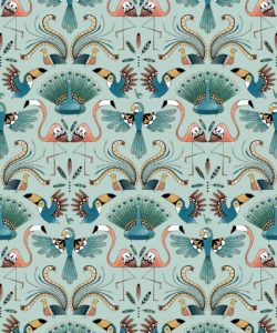 From Up Here Wallpaper • Blue • Swatch