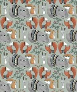 In The Forest Wallpaper • Grey • Swatch