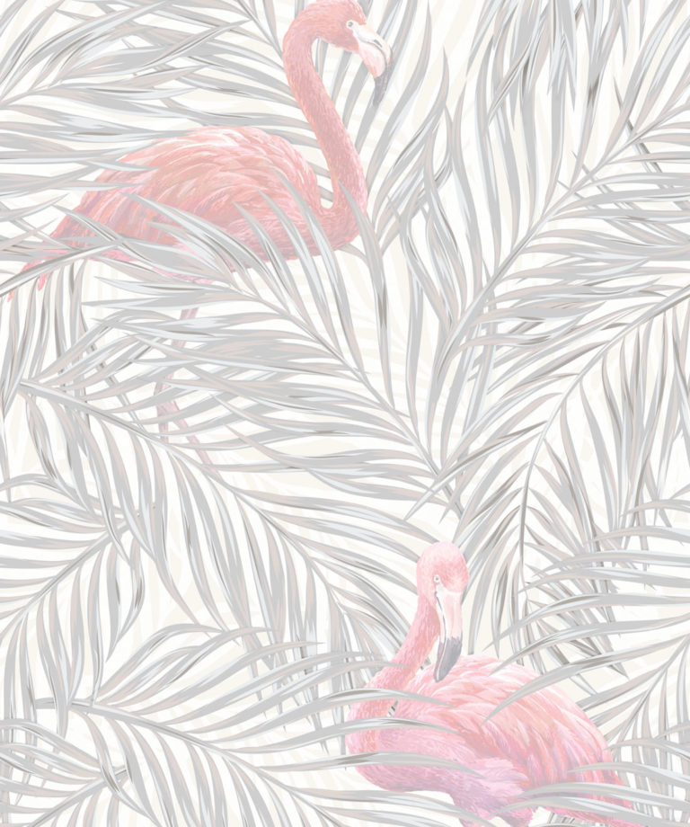 Tropical Flamingos Wallpaper