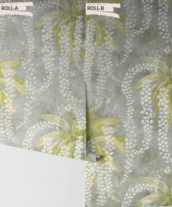 Orchid Wallpaper - Colorway: Stone