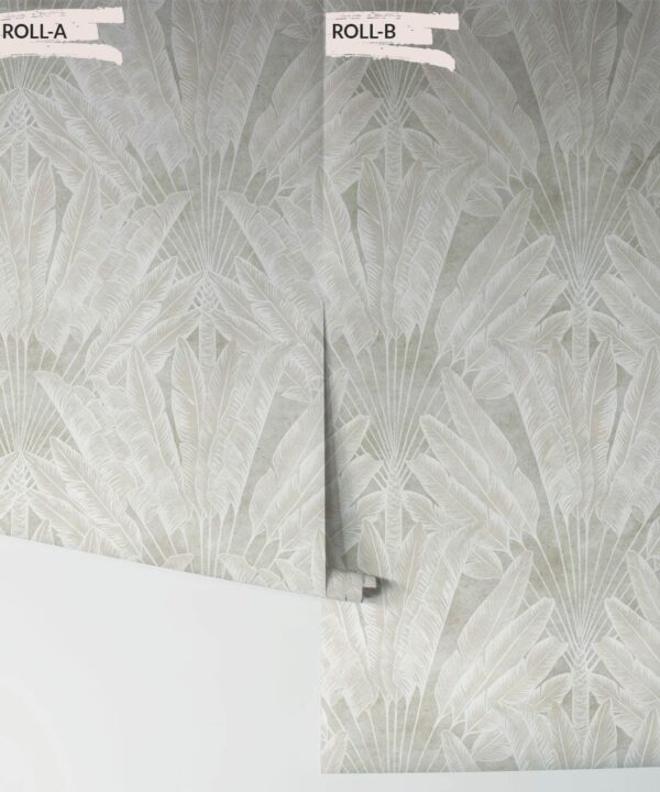 Travelers Palm Wallpaper - Colorway: Beige