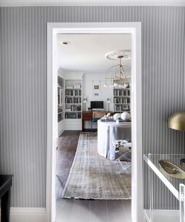 Candy Stripe Wallpaper • Striped Wallpaper • Black & White Stripe Wallpaper • Kristin Jackson • @huntedinterior