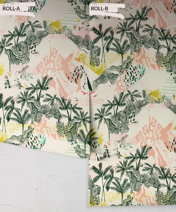 Queen Palm Wallpaper by Kitty McCall featuring palm trees