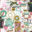 Tea Time Wallpaper • tea cups, tea pots, macaroons • milk and cream swatch