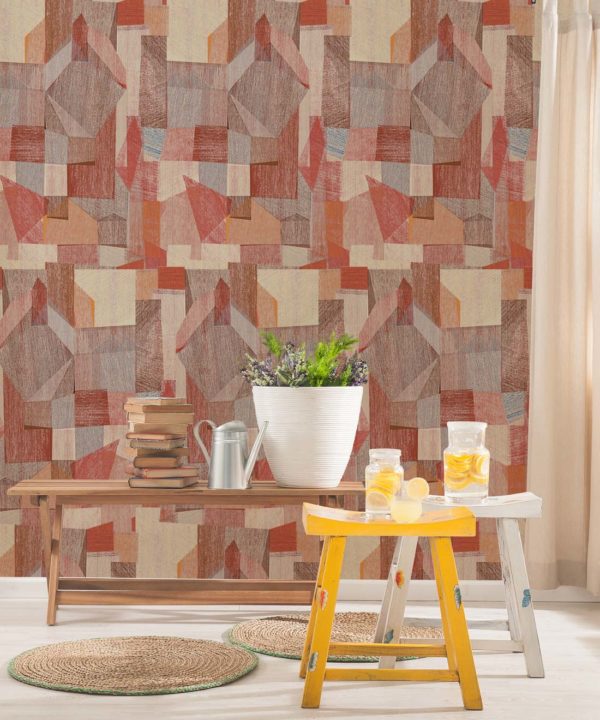 Chimera Wallpaper by Simcox • Color Rust • Abstract Wallpaper • Geometric Wallpaper • insitu