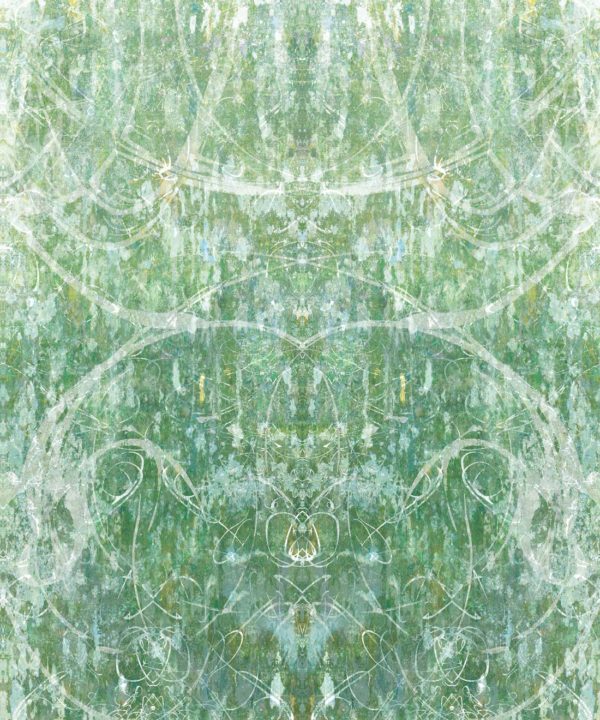 Hori Wallpaper by Simcox • Color Green • Abstract Wallpaper • swatch