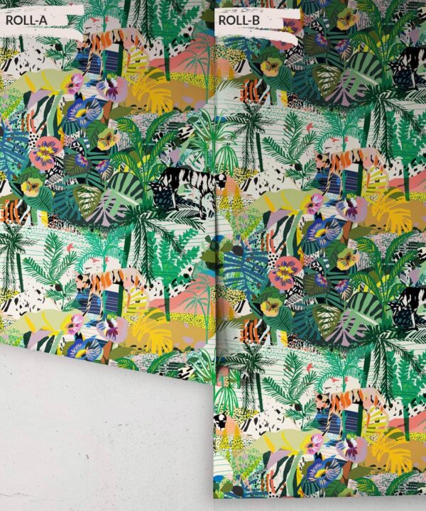 Utopia wallpaper • Colourful Tropical Wallpaper • Rolls