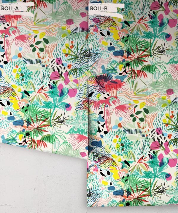 Encinitas Wallpaper • Colourful Floral Wallpaper • Rolls