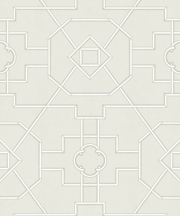 Trellis Wallpaper • Geometric Wallpaper • Beige Wallpaper • Swatch