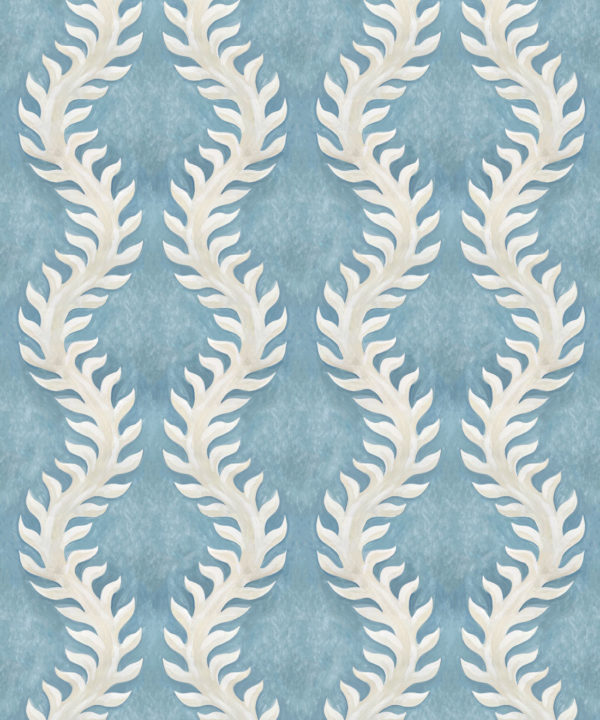 Fern Wallpaper • Blue Wallpaper • Swatch