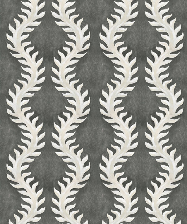 Fern Wallpaper • Gray Wallpaper • Swatch