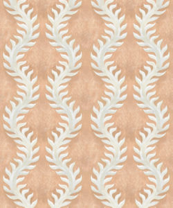 Fern Wallpaper • Salmon Wallpaper • Swatch