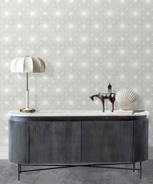 Sun Light Star Bright Wallpaper • Beige • Insitu