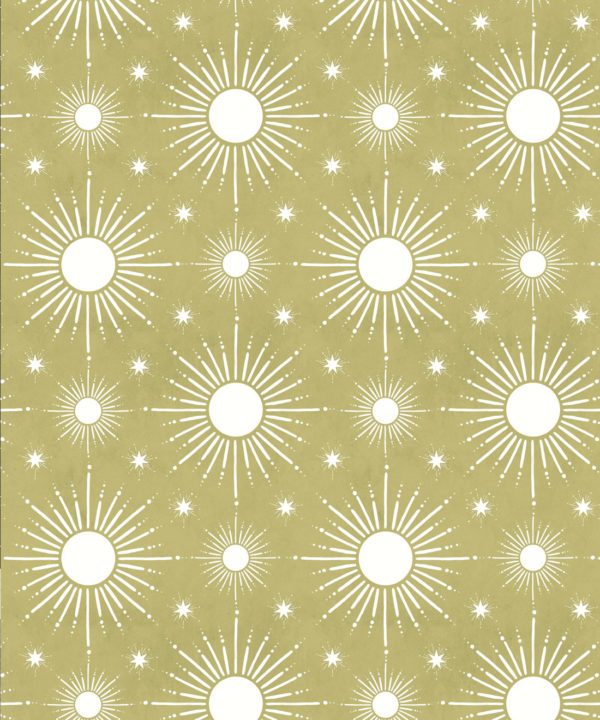 Sun Light Star Bright Wallpaper • Chartreuse • Swatch