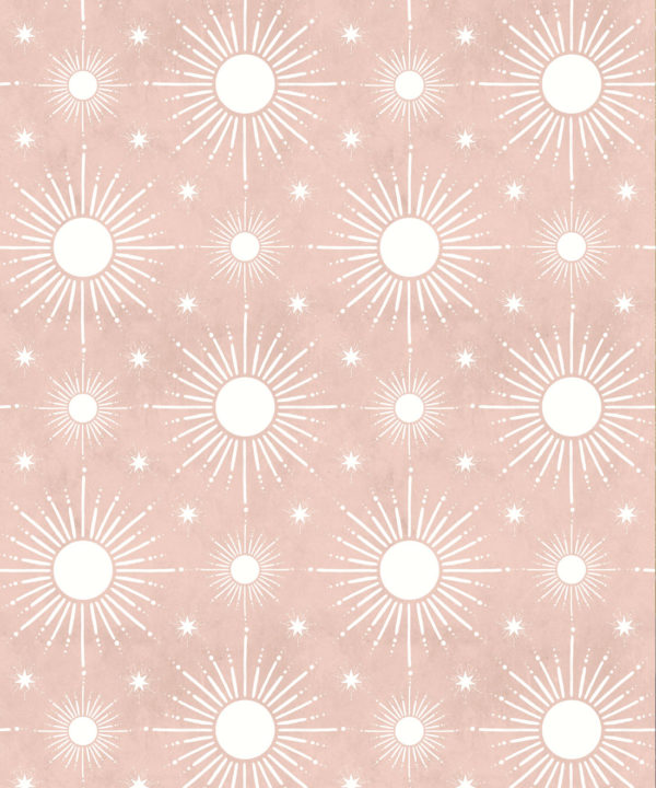 Sun Light Star Bright Wallpaper • Dusty Pink • Swatch