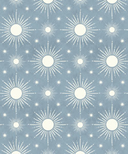 Sun Light Star Bright Wallpaper • French Blue• Swatch