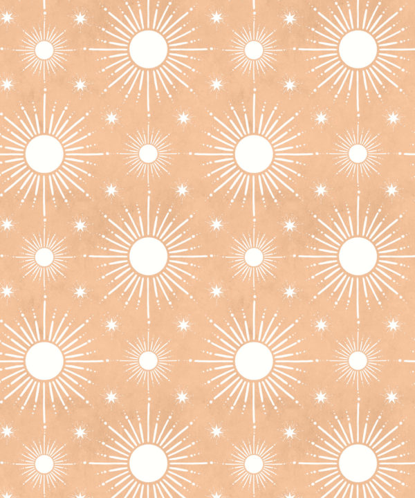 Sun Light Star Bright Wallpaper • Salmon• Swatch