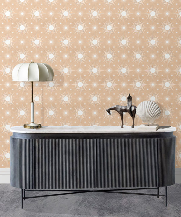 Sun Light Star Bright Wallpaper • Salmon• Insitu