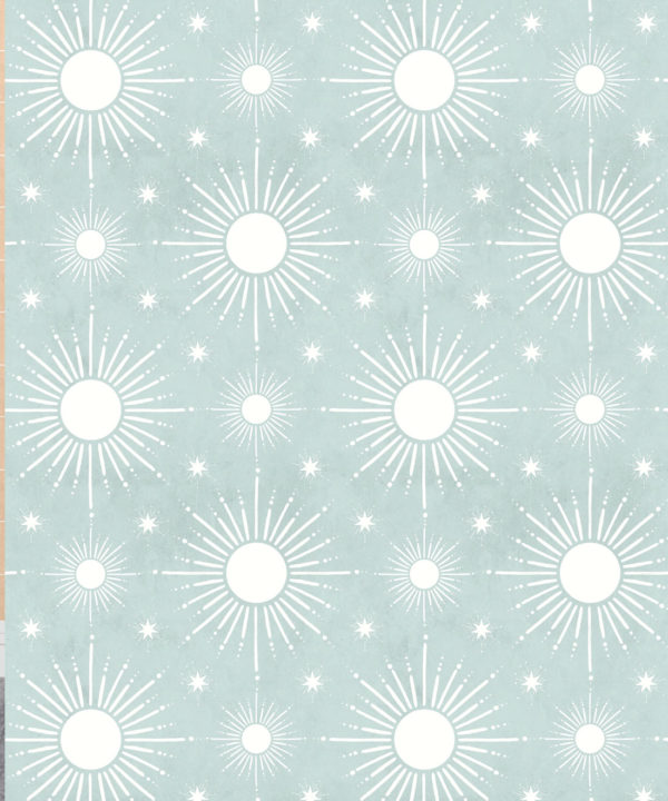 Sun Light Star Bright Wallpaper • Sea Spray • Swatch