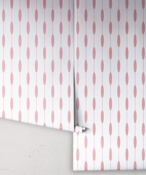 Bowline Wallpaper • Geometric Wallpaper • Striped Wallpaper • Pink Wallpaper • Rolls