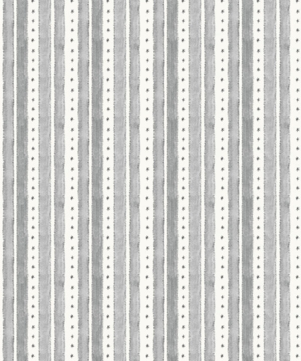 Star Stripe Wallpaper • Charcoal • Swatch