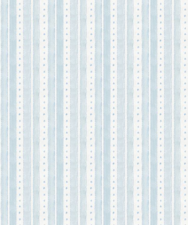 Star Stripe Wallpaper • Dusty Blue • Swatch