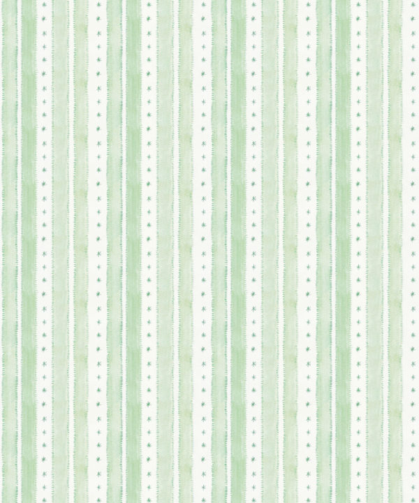 Star Stripe Wallpaper • Green • Swatch