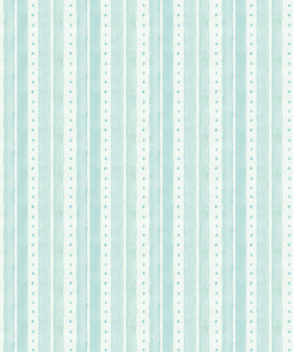 Star Stripe Wallpaper • Turquoise • Swatch