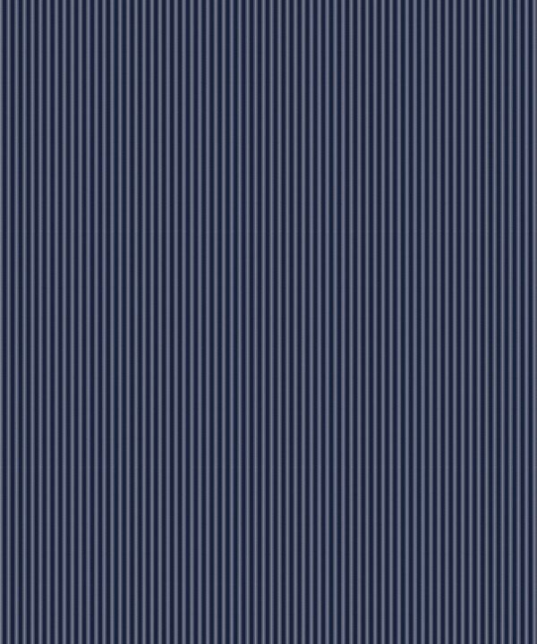 Ticking Stripe Wallpaper • Maastrict Blue Wallpaper • Swatch