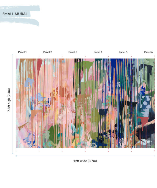 Path Less Travelled Wallpaper Mural • Colourful Painterly Wallpaper • Tiff Manuell • Abstract Expressionist Wallpaper • Small Mural