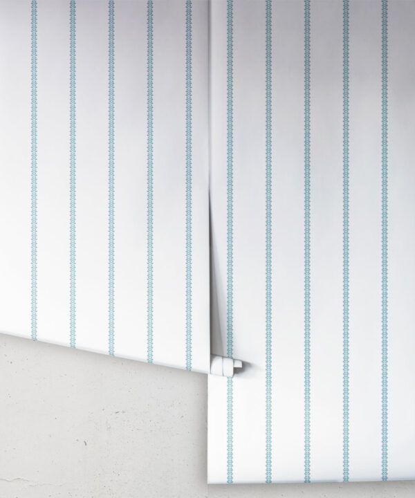 Chemin Wallpaper • Striped Wallpaper • Powder Blue • Rolls