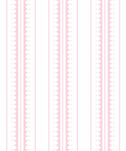 Coquille Wallpaper • Stripe and Scallop Wallpaper • Blush• Swatch