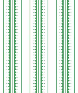 Coquille Wallpaper • Stripe and Scallop Wallpaper • Forest Green • Swatch