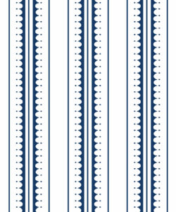 Coquille Wallpaper • Stripe and Scallop Wallpaper • Royal Blue • Swatch