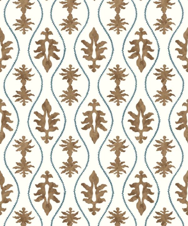 Great Jones Wallpaper • Dianne Bergeron • Chestnut • Swatch