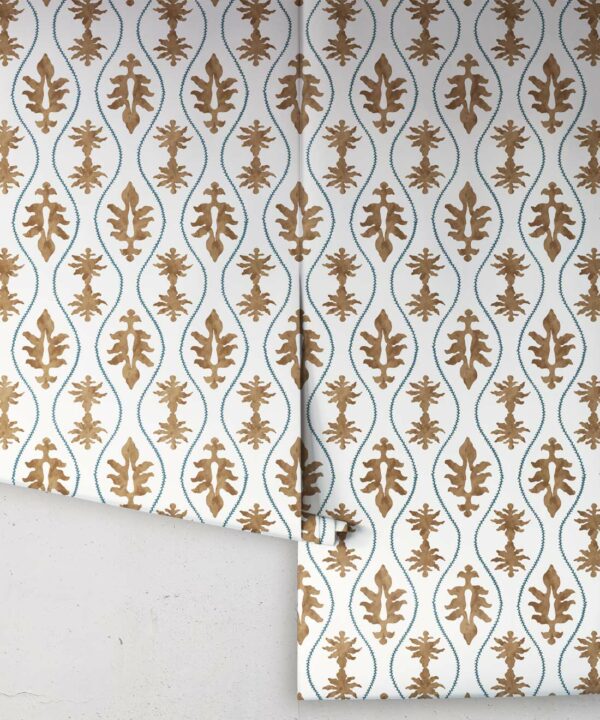 Great Jones Wallpaper • Dianne Bergeron • Chestnut • Rolls