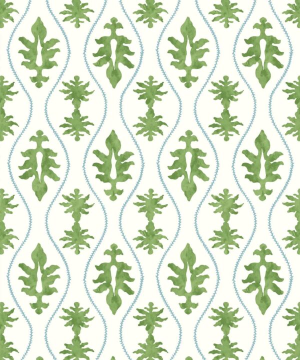 Great Jones Wallpaper • Dianne Bergeron • Moss • Swatch