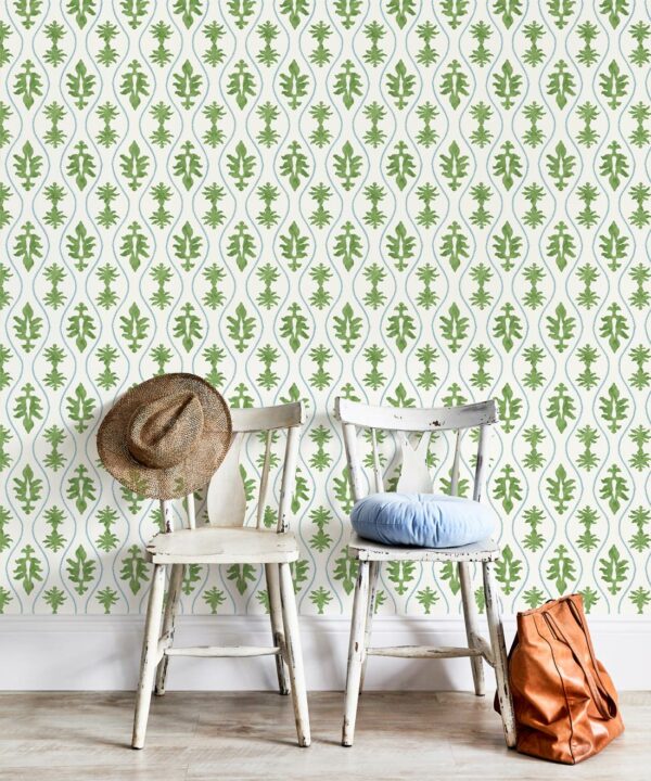 Great Jones Wallpaper • Dianne Bergeron • Moss • Insitu