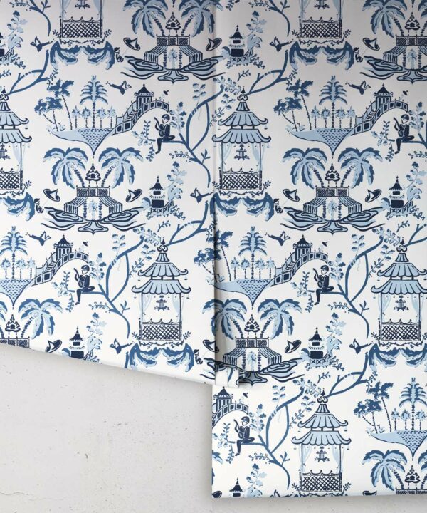 Mulberry Wallpaper • Dianne Bergeron • Indigo • Rolls