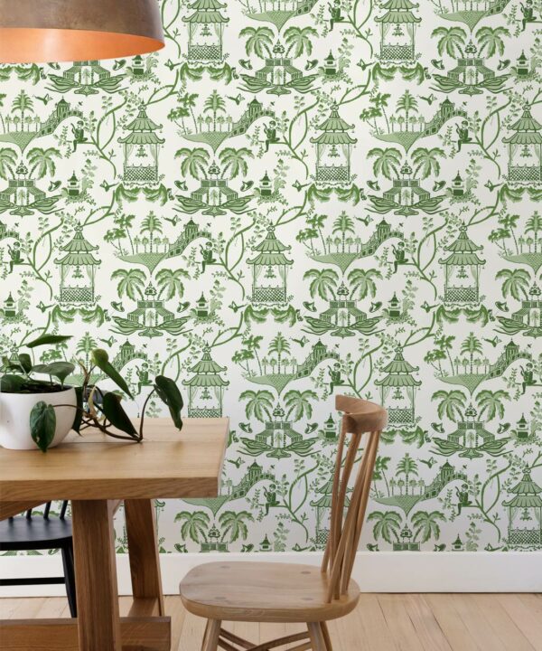 Mulberry Wallpaper • Dianne Bergeron • Moss • Insitu