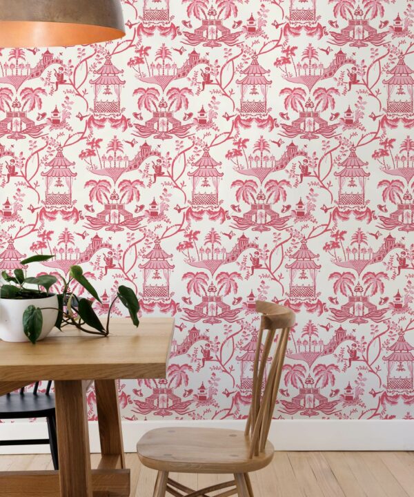 Mulberry Wallpaper • Dianne Bergeron • Peony • Insitu