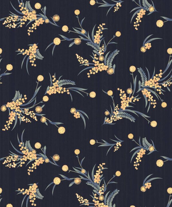 Wattle Wallpaper • Night • Swatch