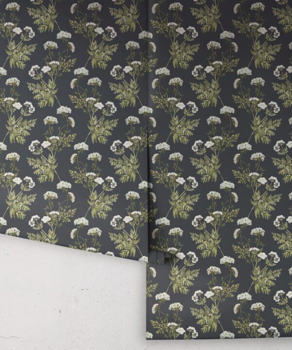 Cicely Wallpaper • Hackney & Co. • Charcoal • Roll