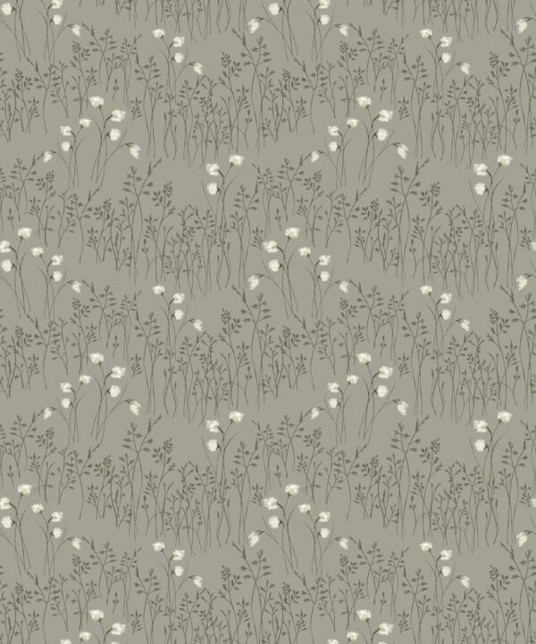 Cotton Grass Wallpaper • Hackney & Co. • Moss Green • Swatch