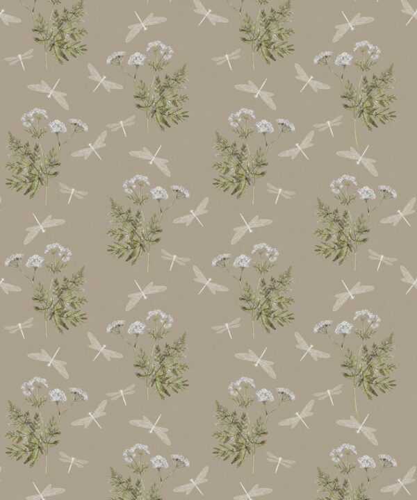 Dancing Mayfly Wallpaper • Hackney & Co. • Clay • Swatch