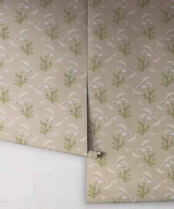 Dancing Mayfly Wallpaper • Hackney & Co. • Clay • Roll