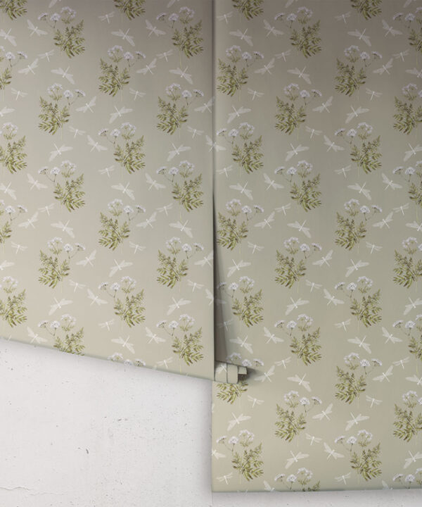 Dancing Mayfly Wallpaper • Hackney & Co. • Moss • Roll