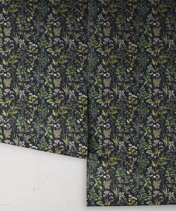 Herbarium Wallpaper • Hackney & Co. • Dark Navy • Roll